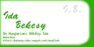 ida bekesy business card